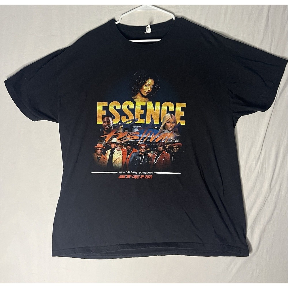 2022 Essence Music Festival New Orleans LA T Shirt Men's XL Black Short Sleeve